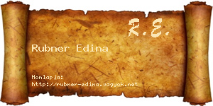 Rubner Edina névjegykártya